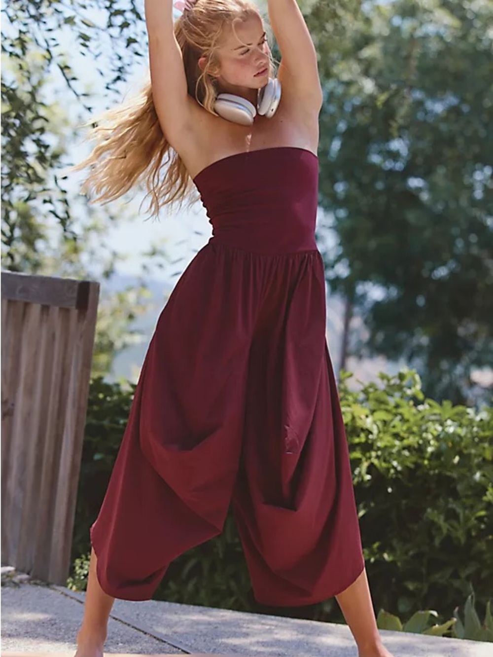 Way Back Convertible One-Piece - Burgundy